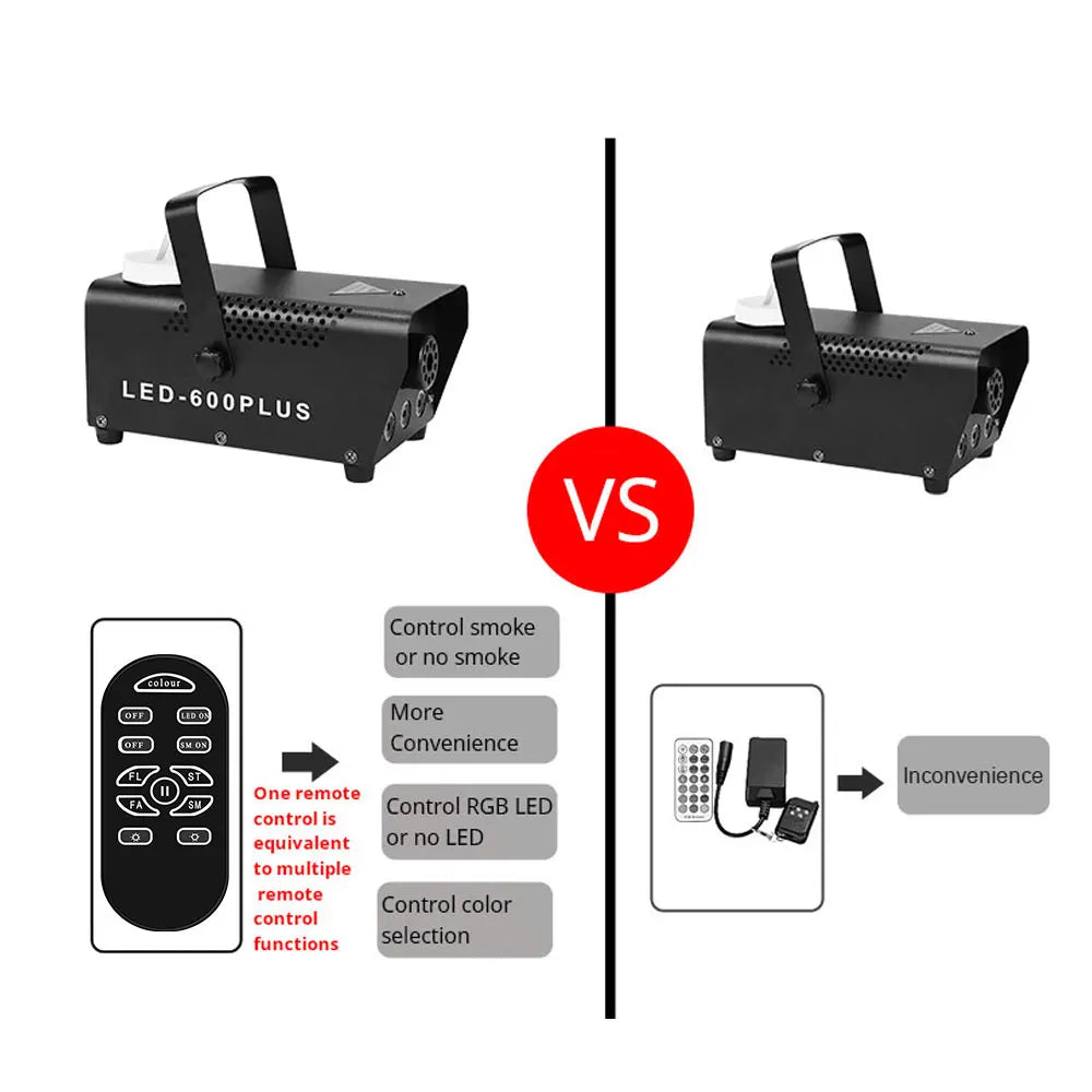 Disco Party automatic fog machine LED-600PLUS  wedding club fogger DJ remote smoke device